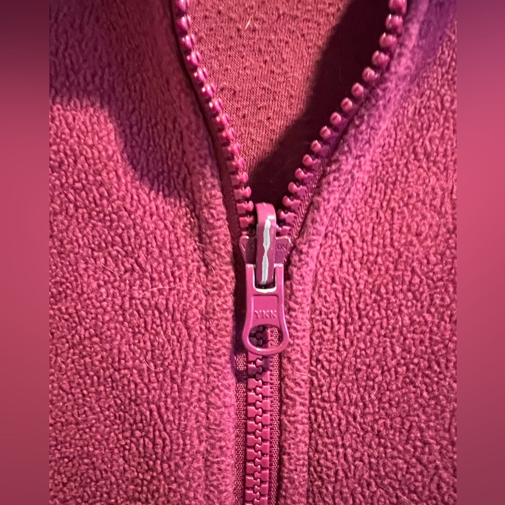 COLUMBIA ZipUp Fleece Jacket w Pockets - Merlot Red - Picture 5 of 9